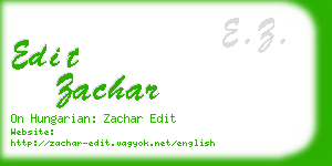 edit zachar business card